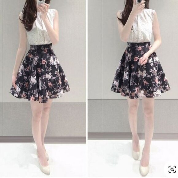 NWOT YesStyle - Cocktail Floral Sleeveless Dress - Picture 1 of 10